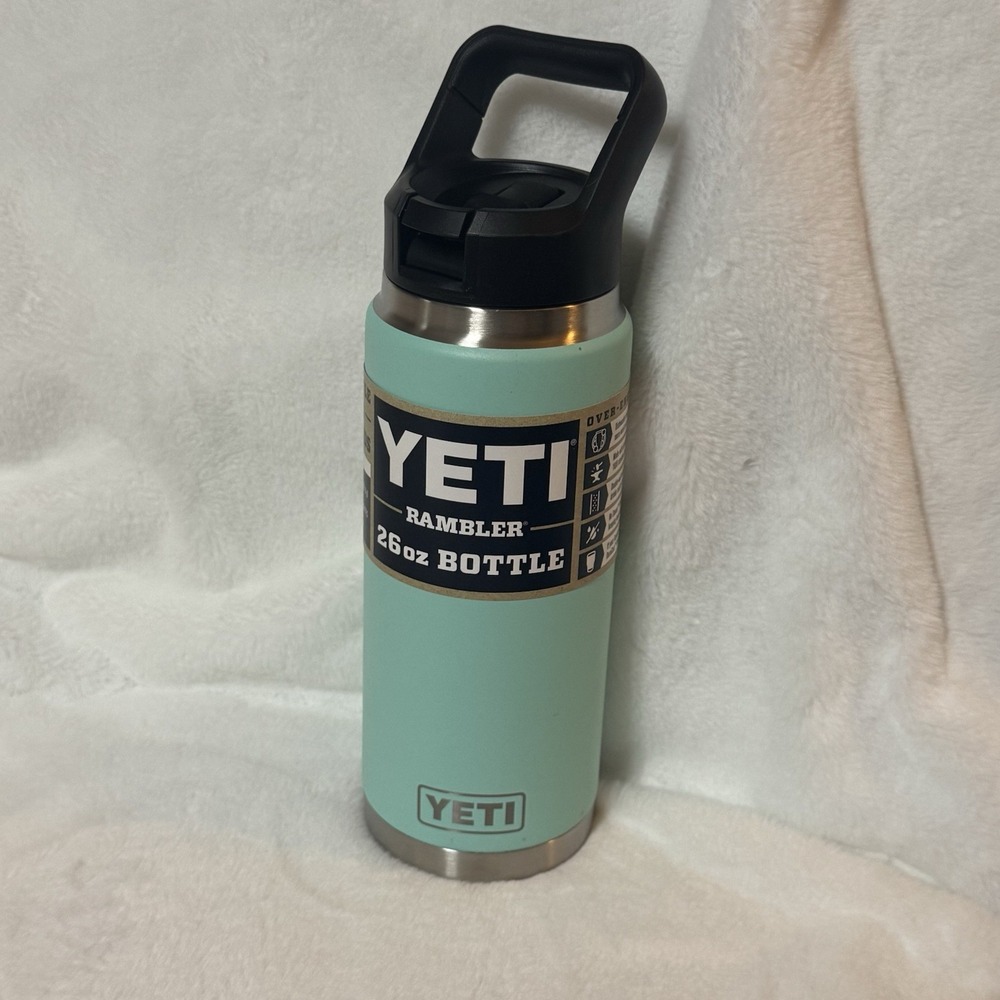 Yeti Rambler 26 oz Bottle‎ with Chug Cap SeaFoam Limited Edition Rare Color